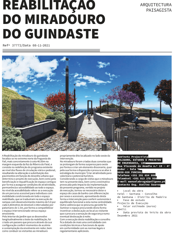 “Reabilitação do Miradouro do Guindaste” – Revista&nbsp;AP